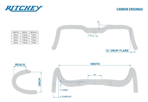 günstig online kaufen Ritchey WCS ErgoMax Carbon 40cm Lenker 9